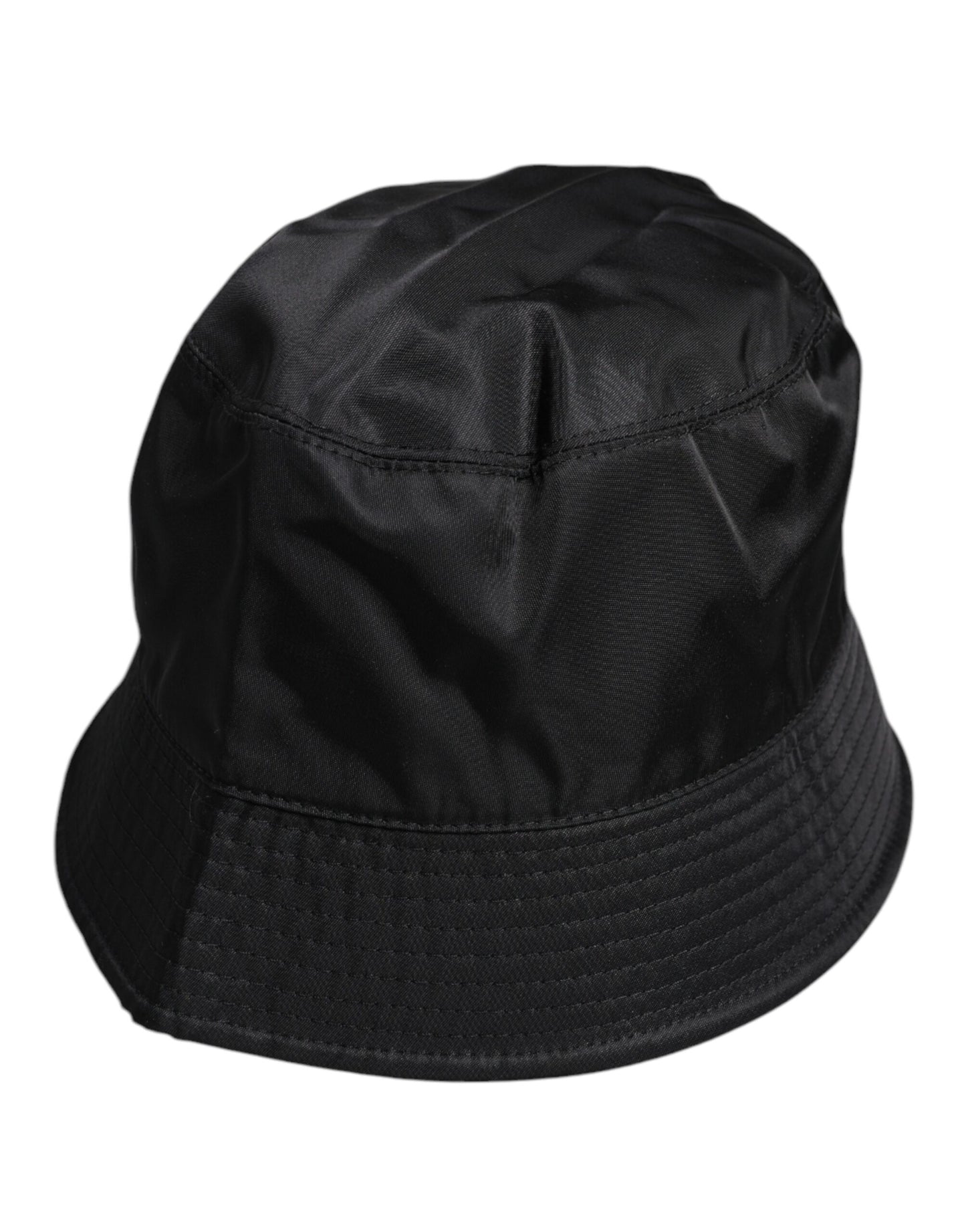 Sombrero de pescador de ala ancha de algodón negro de Dolce & Gabbana