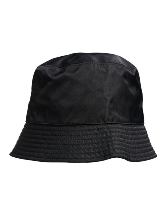 Sombrero de pescador de ala ancha de algodón negro de Dolce & Gabbana