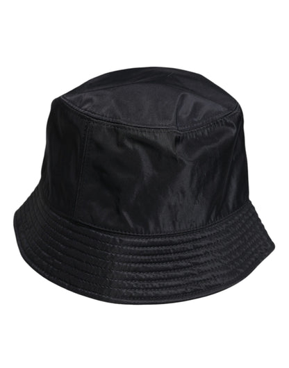 Sombrero de pescador de ala ancha de algodón negro de Dolce & Gabbana