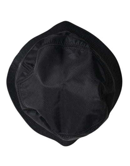 Sombrero de pescador de ala ancha de algodón negro de Dolce & Gabbana