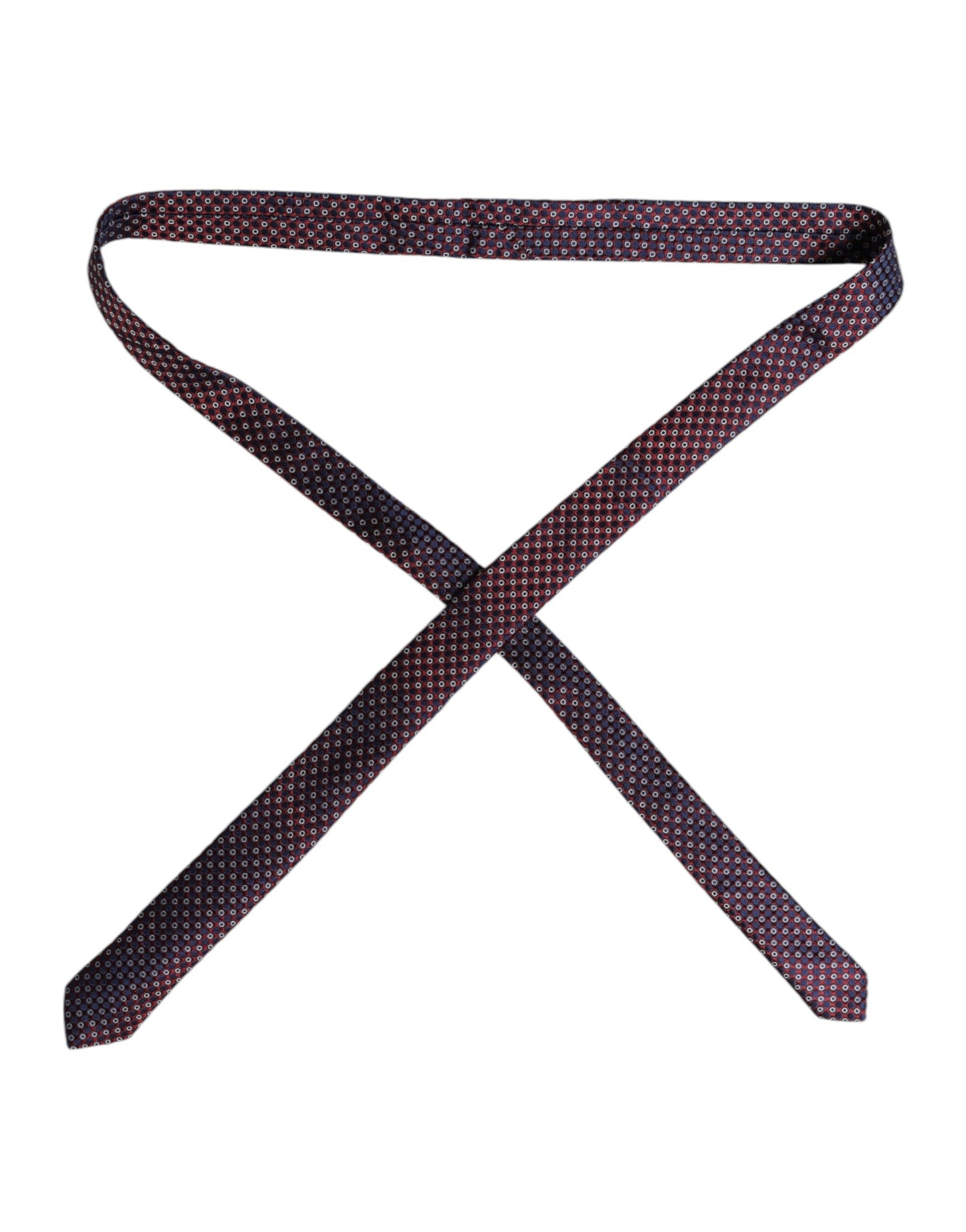 Corbata ajustable de seda con círculos rojos y azules de Dolce & Gabbana