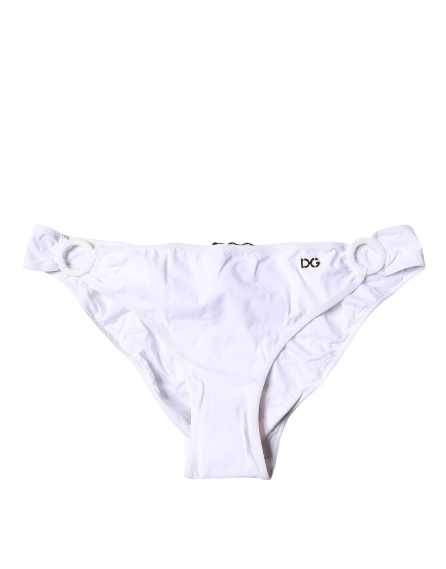 Parte de abajo de bikini Dolce & Gabbana de nailon blanco para playa