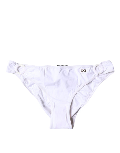 Parte de abajo de bikini Dolce & Gabbana de nailon blanco para playa