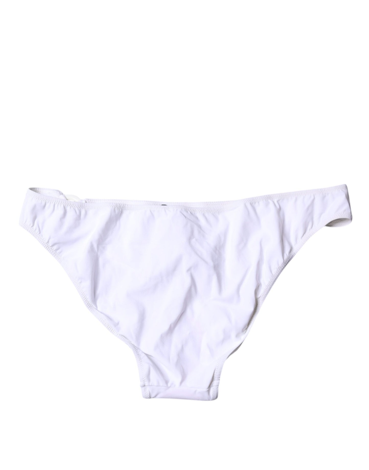 Parte de abajo de bikini Dolce & Gabbana de nailon blanco para playa