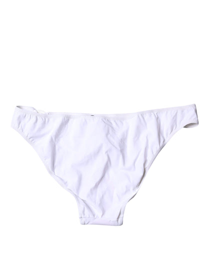 Parte de abajo de bikini Dolce & Gabbana de nailon blanco para playa