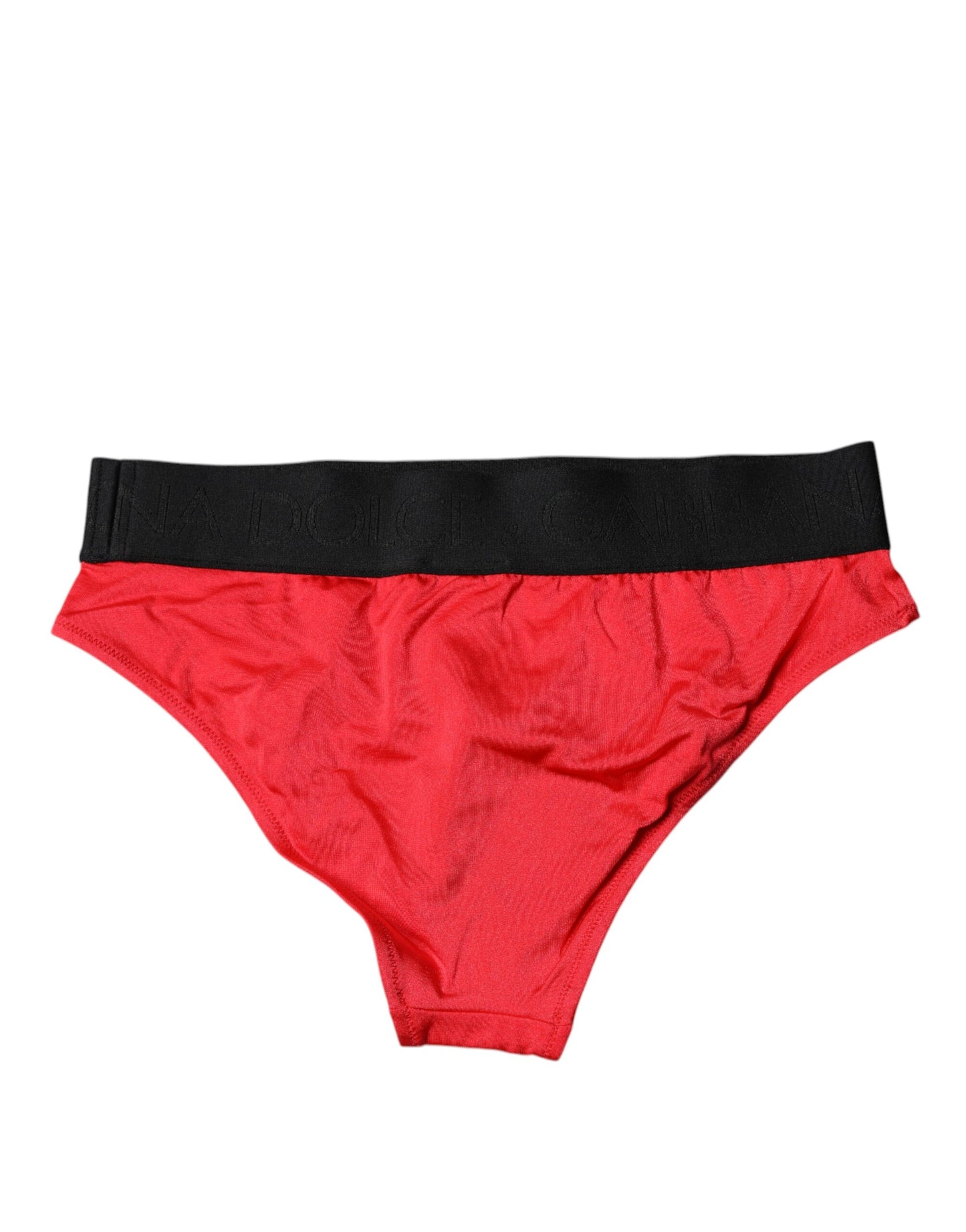 Ropa interior Dolce & Gabbana de nailon elástico rojo de talle medio