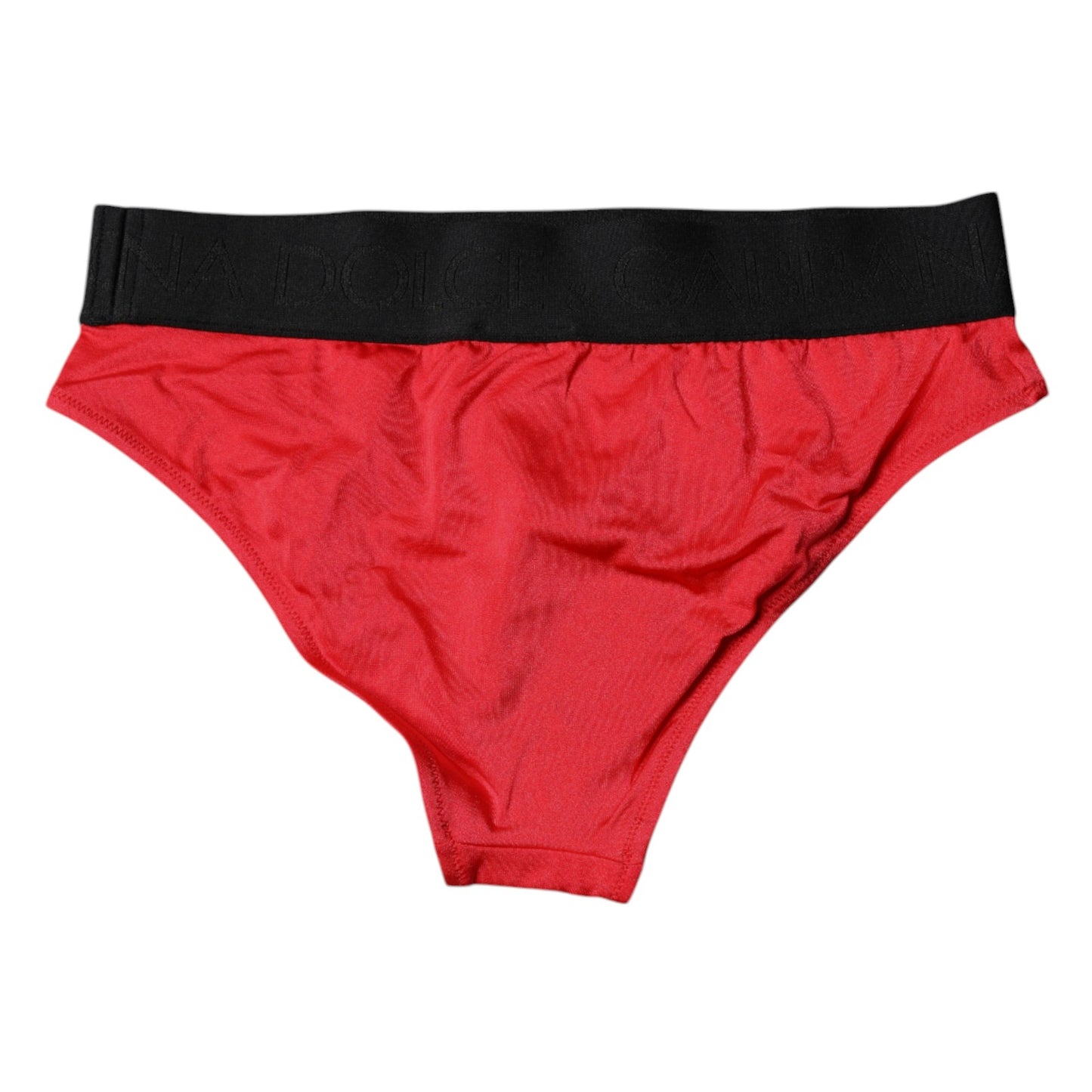 Ropa interior Dolce & Gabbana de nailon elástico rojo de talle medio