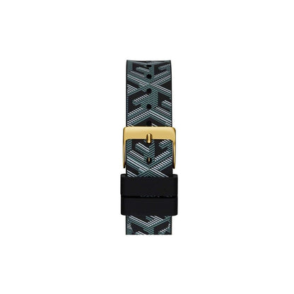 Reloj Guess con correa de piel negra