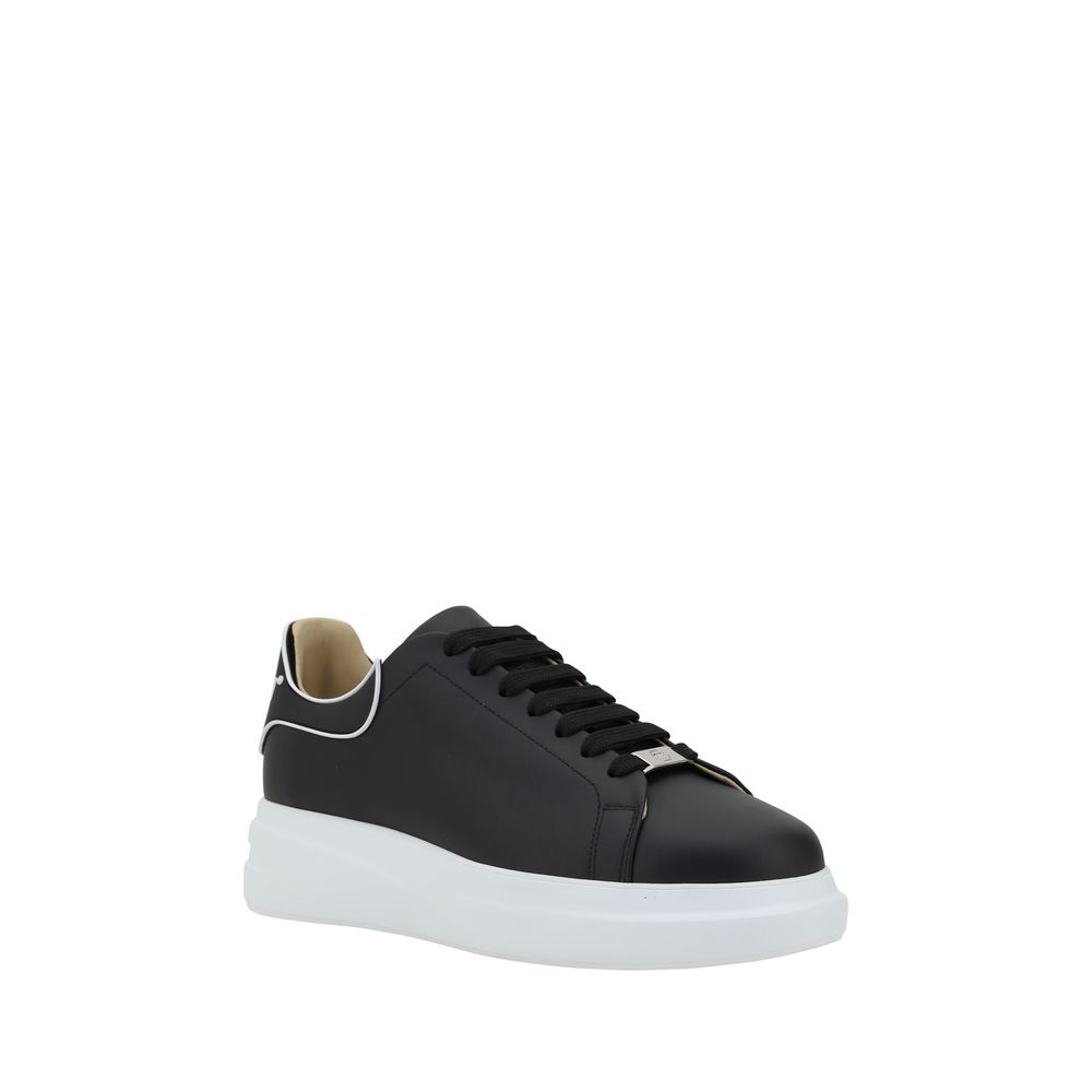 Zapatillas bajas Philipp Plein de piel de becerro negra Bos Taurus