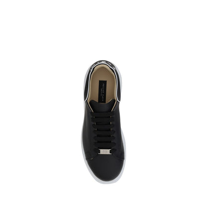 Zapatillas bajas Philipp Plein de piel de becerro negra Bos Taurus