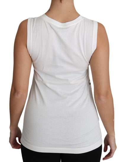 Dolce & Gabbana Camiseta sin mangas de algodón blanca #dgfamily