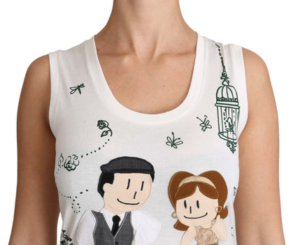Dolce & Gabbana Camiseta sin mangas de algodón blanca #dgfamily
