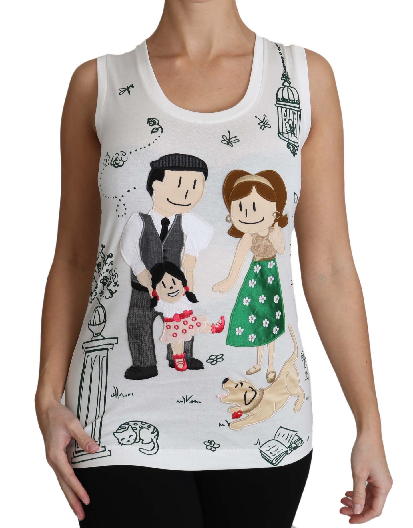 Dolce & Gabbana Camiseta sin mangas de algodón blanca #dgfamily