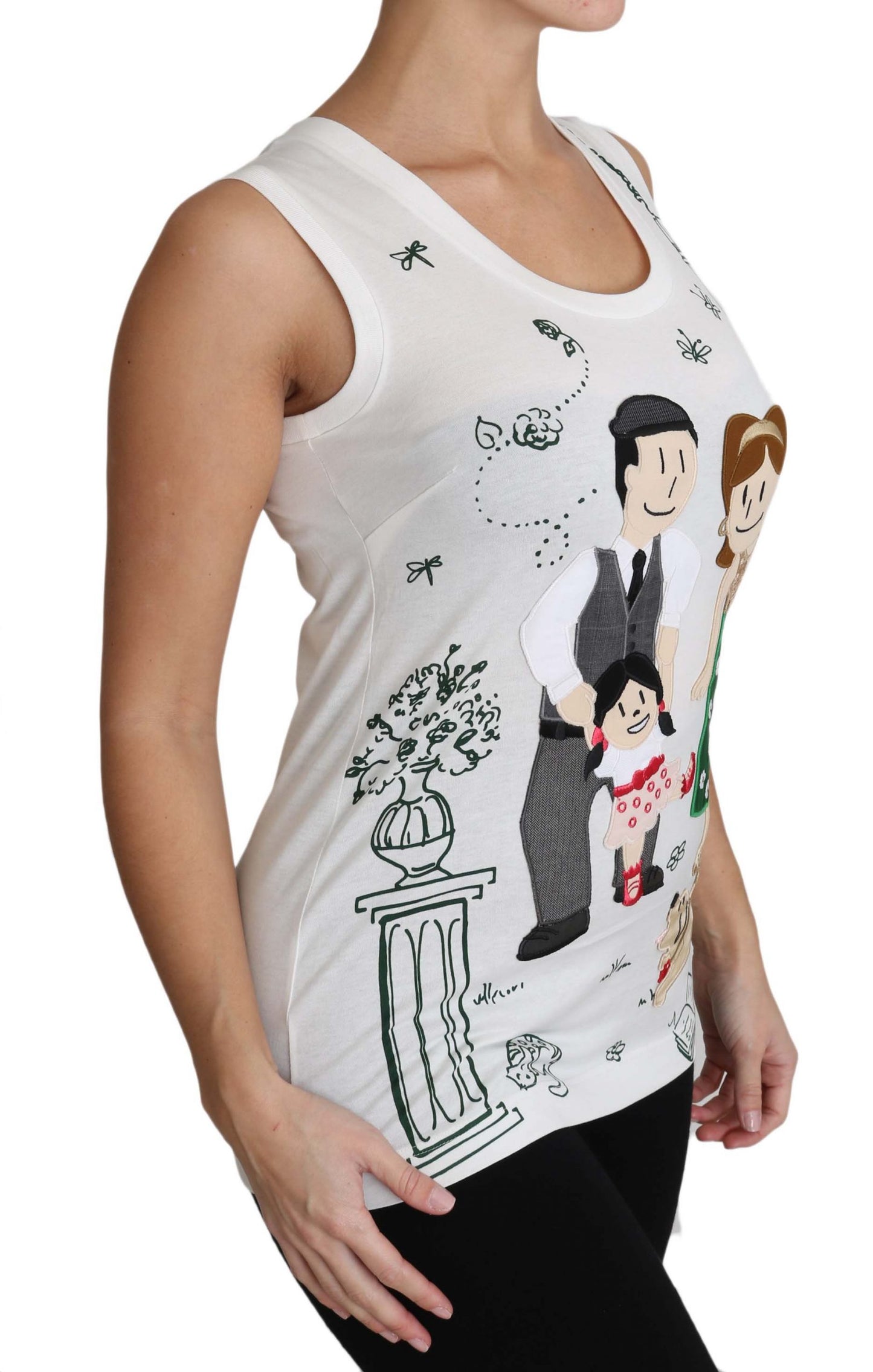 Dolce & Gabbana Camiseta sin mangas de algodón blanca #dgfamily