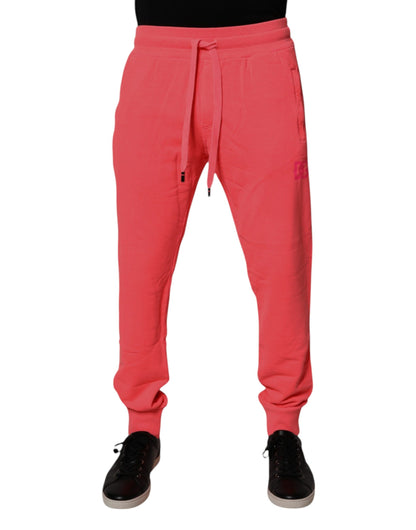 Pantalón de chándal Dolce & Gabbana de algodón rojo neón para hombre