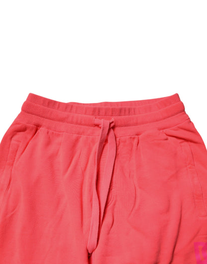Pantalón de chándal Dolce & Gabbana de algodón rojo neón para hombre
