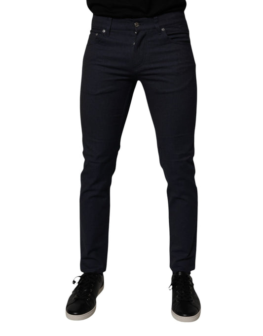 Vaqueros pitillo elásticos de algodón azul oscuro de Dolce & Gabbana