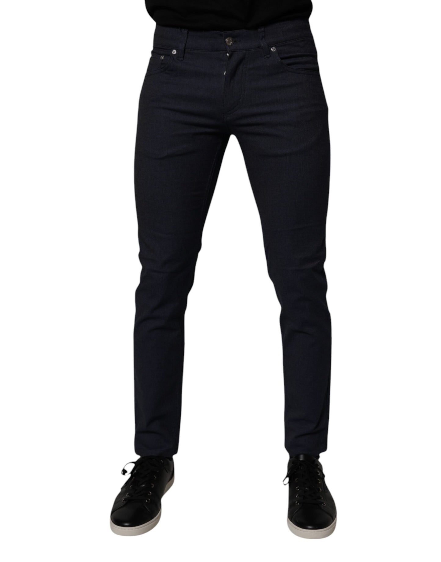 Vaqueros pitillo elásticos de algodón azul oscuro de Dolce & Gabbana