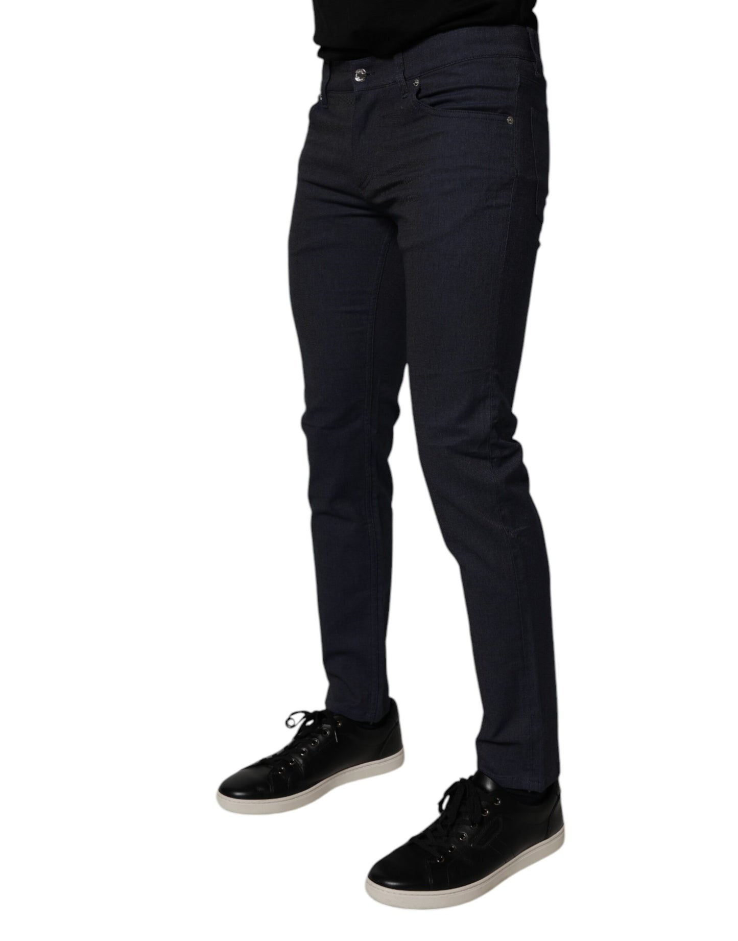 Vaqueros pitillo elásticos de algodón azul oscuro de Dolce & Gabbana