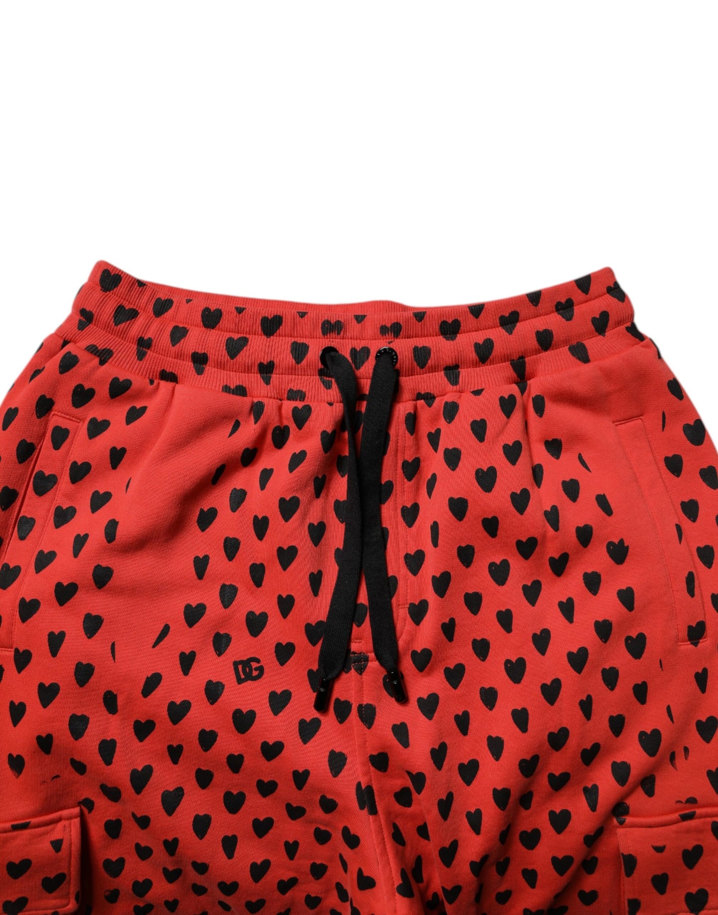 Dolce & Gabbana Red Hearts Cargo Jogger Pantalones de chándal para hombre