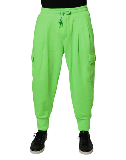Pantalones de chándal cargo para hombre Dolce & Gabbana de color verde neón
