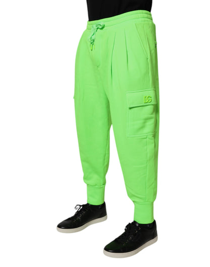 Pantalones de chándal cargo para hombre Dolce & Gabbana de color verde neón