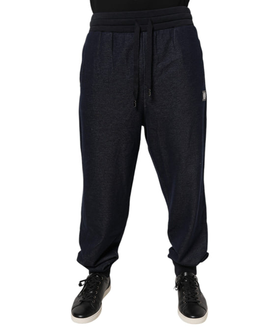 Pantalones de chándal Dolce & Gabbana negros de jacquard para hombre