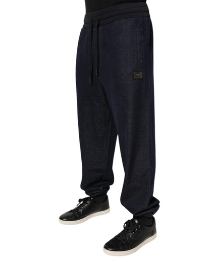 Pantalones de chándal Dolce & Gabbana negros de jacquard para hombre