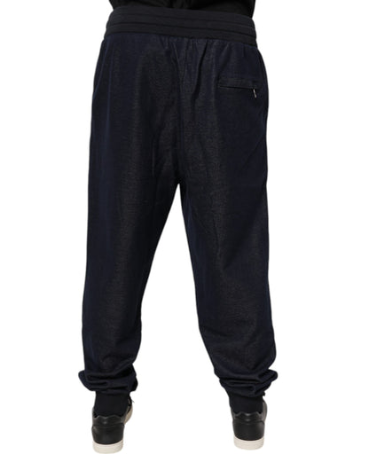 Pantalones de chándal Dolce & Gabbana negros de jacquard para hombre
