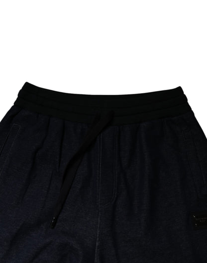 Pantalones de chándal Dolce & Gabbana negros de jacquard para hombre