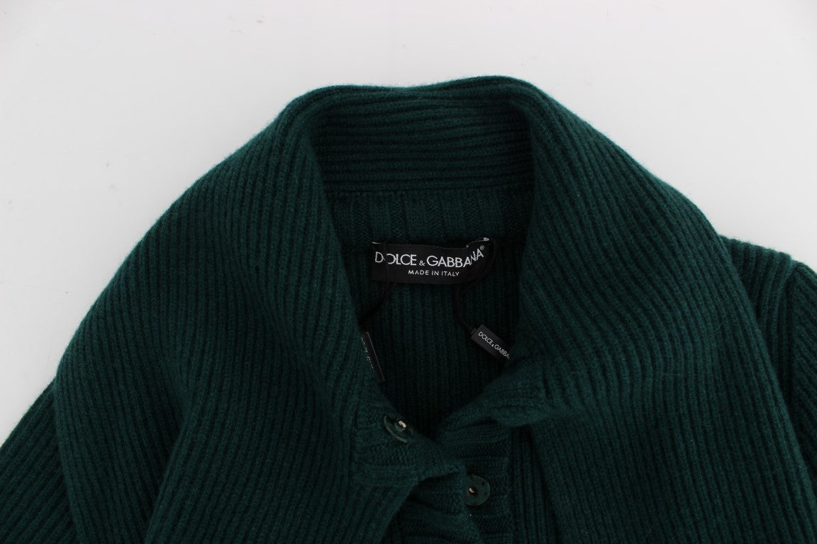 Cárdigan de cachemira de punto verde de Dolce & Gabbana