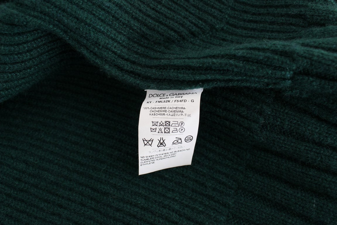 Cárdigan de cachemira de punto verde de Dolce & Gabbana