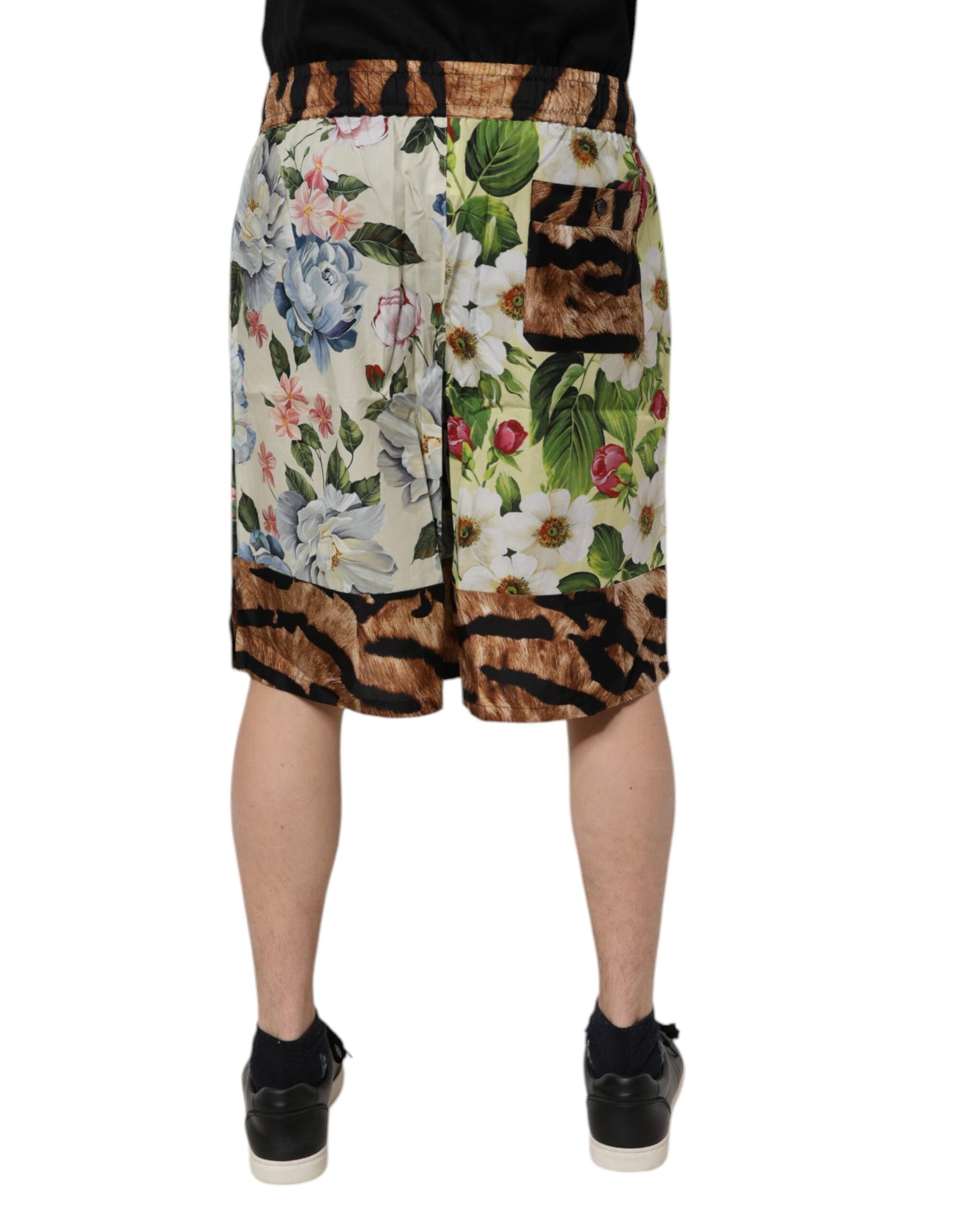 Dolce & Gabbana Bermuda para hombre con estampado floral multicolor