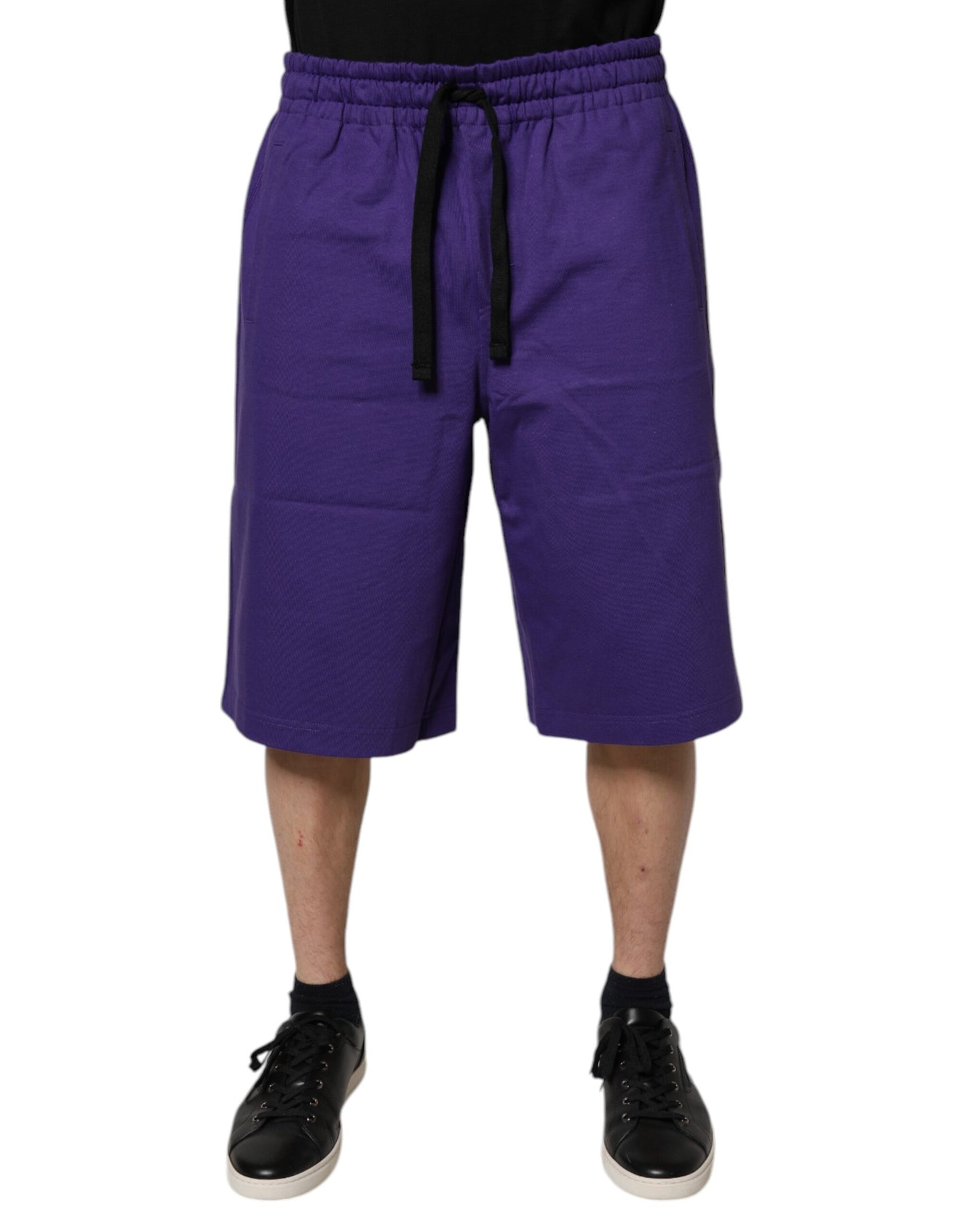 Dolce & Gabbana Algodón Morado Hombre Bermuda Pantalones Cortos Deportivos