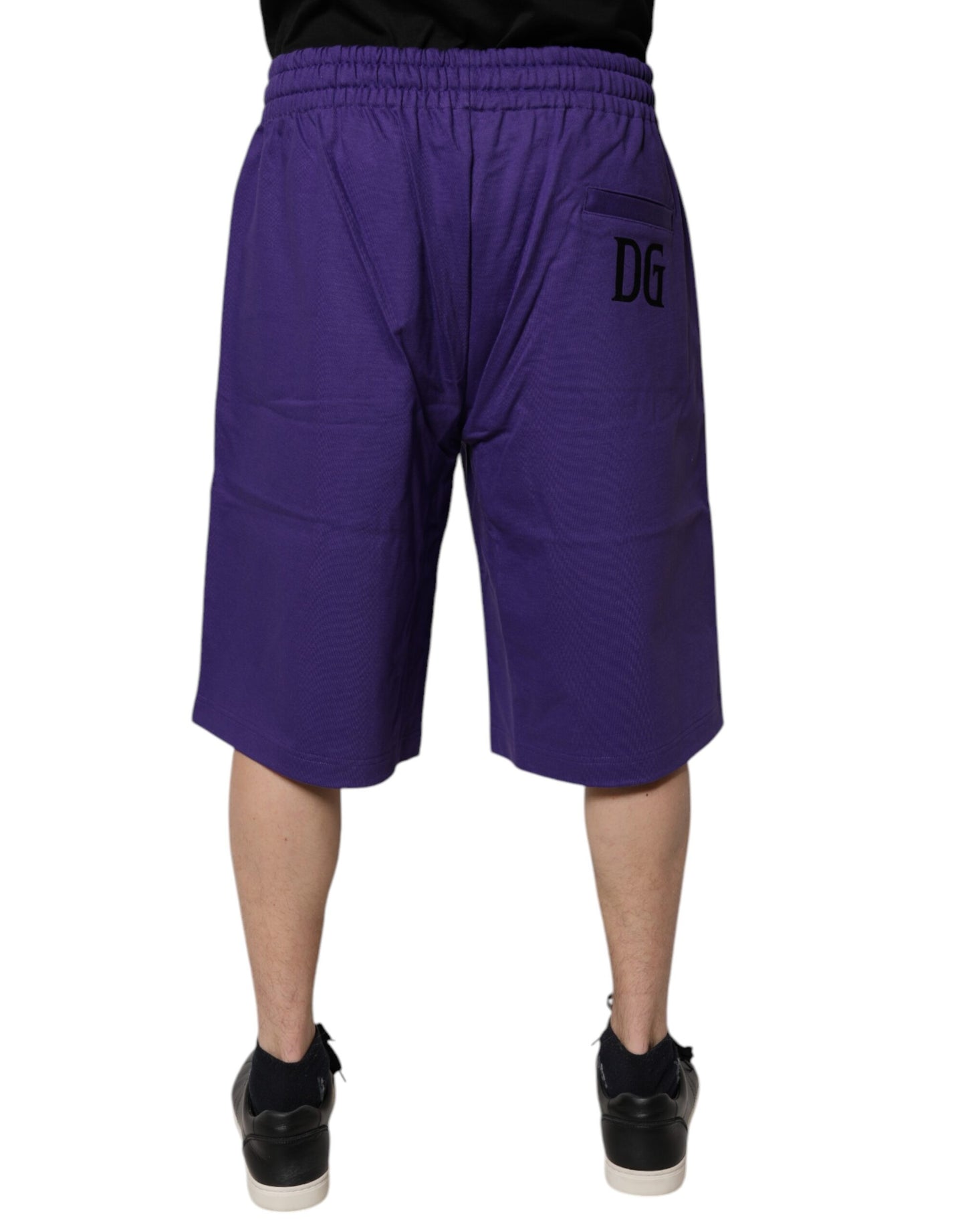 Dolce & Gabbana Algodón Morado Hombre Bermuda Pantalones Cortos Deportivos