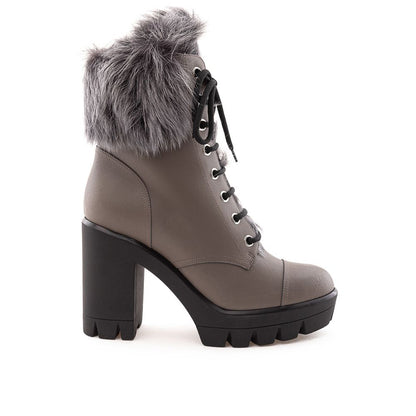 Botines Giuseppe Zanotti de cuero ecológico beige con cordones