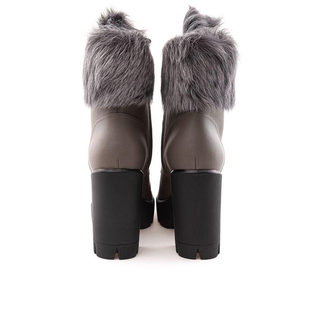 Botines Giuseppe Zanotti de cuero ecológico beige con cordones