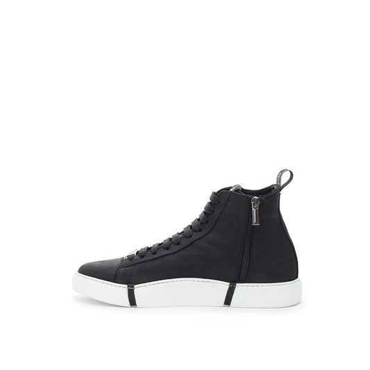 Zapatillas Altas Roberto Cavalli de Cuero de Ante Negro
