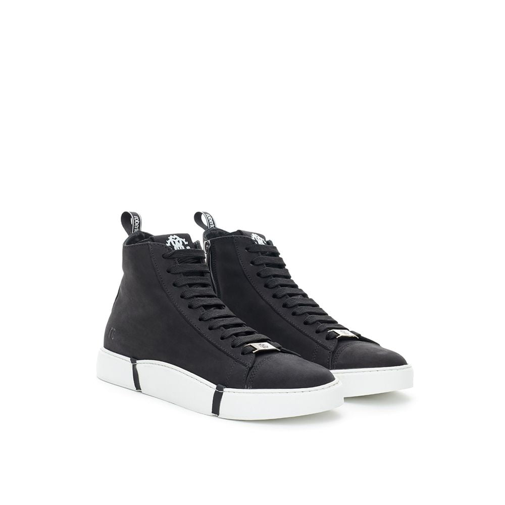 Zapatillas Altas Roberto Cavalli de Cuero de Ante Negro