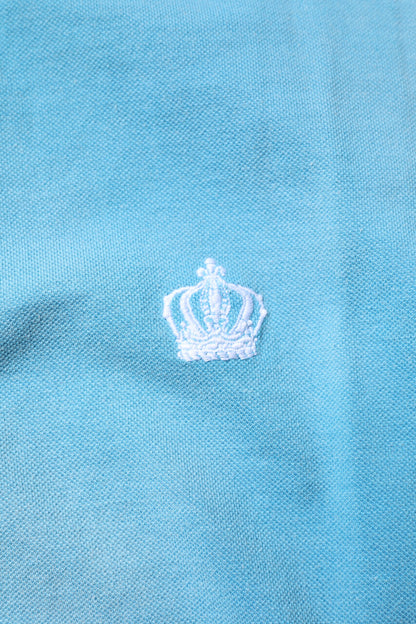 Camiseta Polo de Hombre Dolce & Gabbana de Algodón Azul con Cuello de Corona