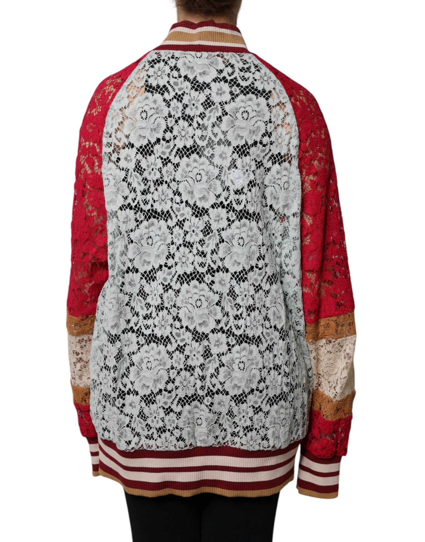 Cárdigan de encaje floral multicolor Dolce & Gabbana