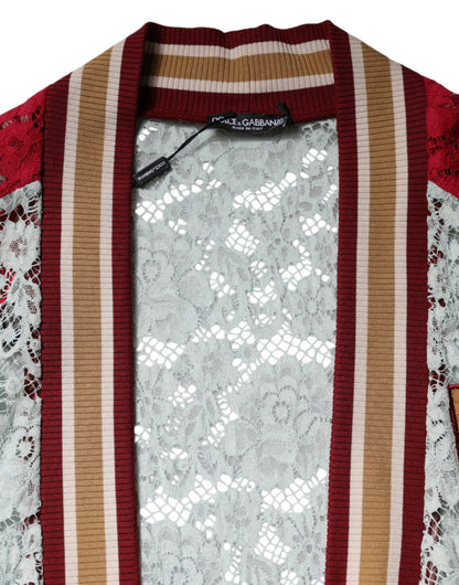 Cárdigan de encaje floral multicolor Dolce & Gabbana