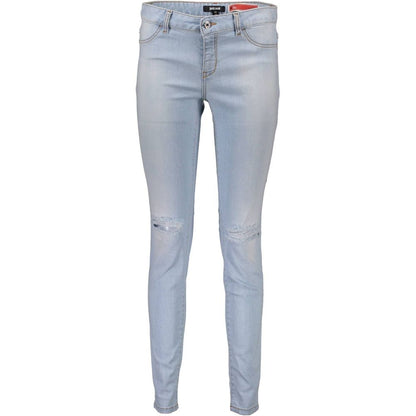 Jeans de mujer de algodón Just Cavalli Azzurro