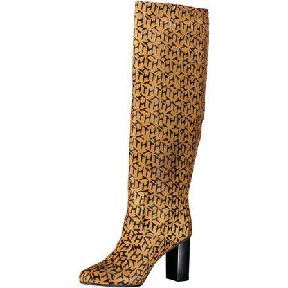 Bota Tommy Hilfiger de cuero beige para mujer
