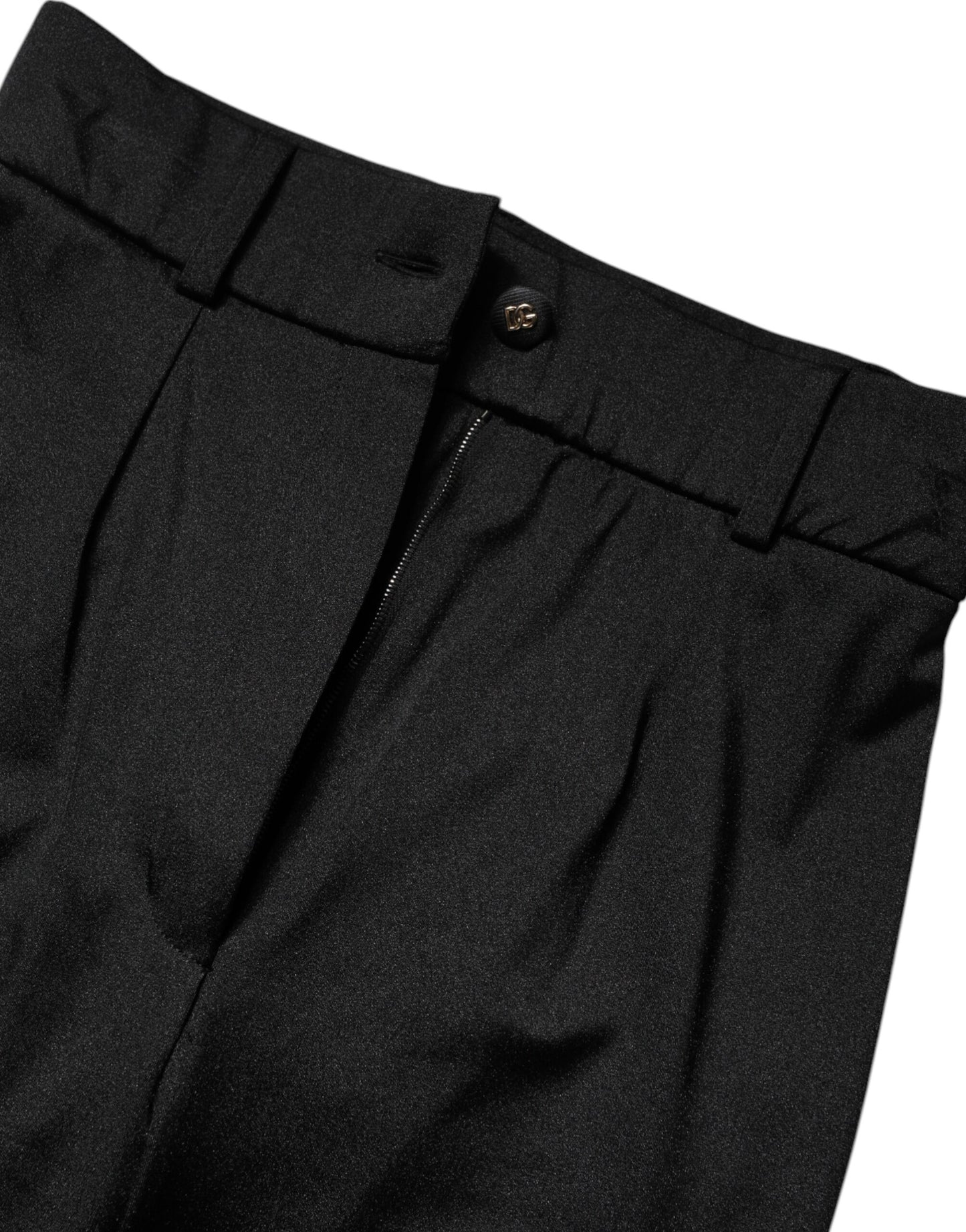 Pantalón pitillo de talle alto de nailon negro de Dolce & Gabbana