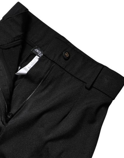 Pantalón pitillo de talle alto de nailon negro de Dolce & Gabbana