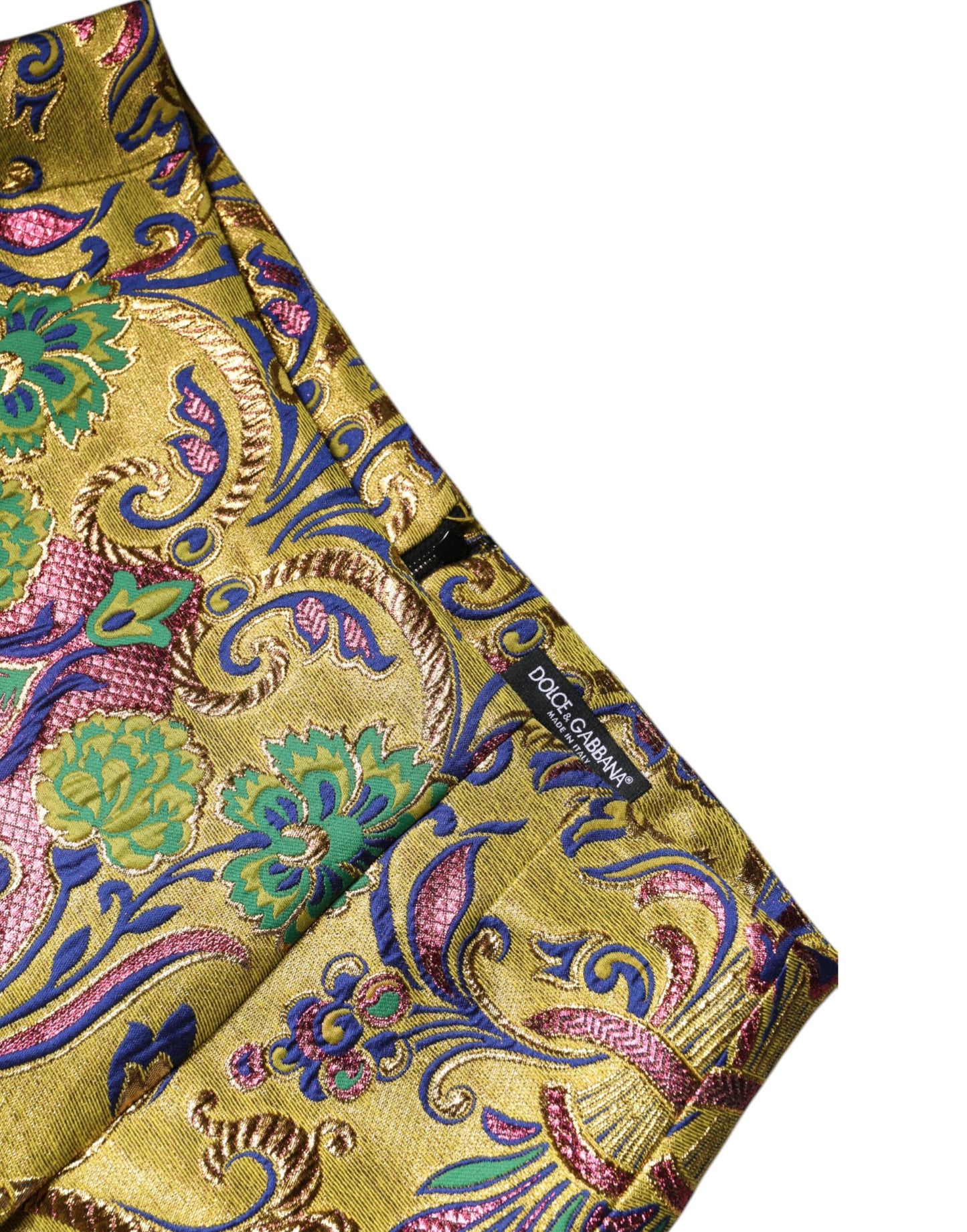 Minifalda de cintura media con jacquard floral multicolor de Dolce & Gabbana