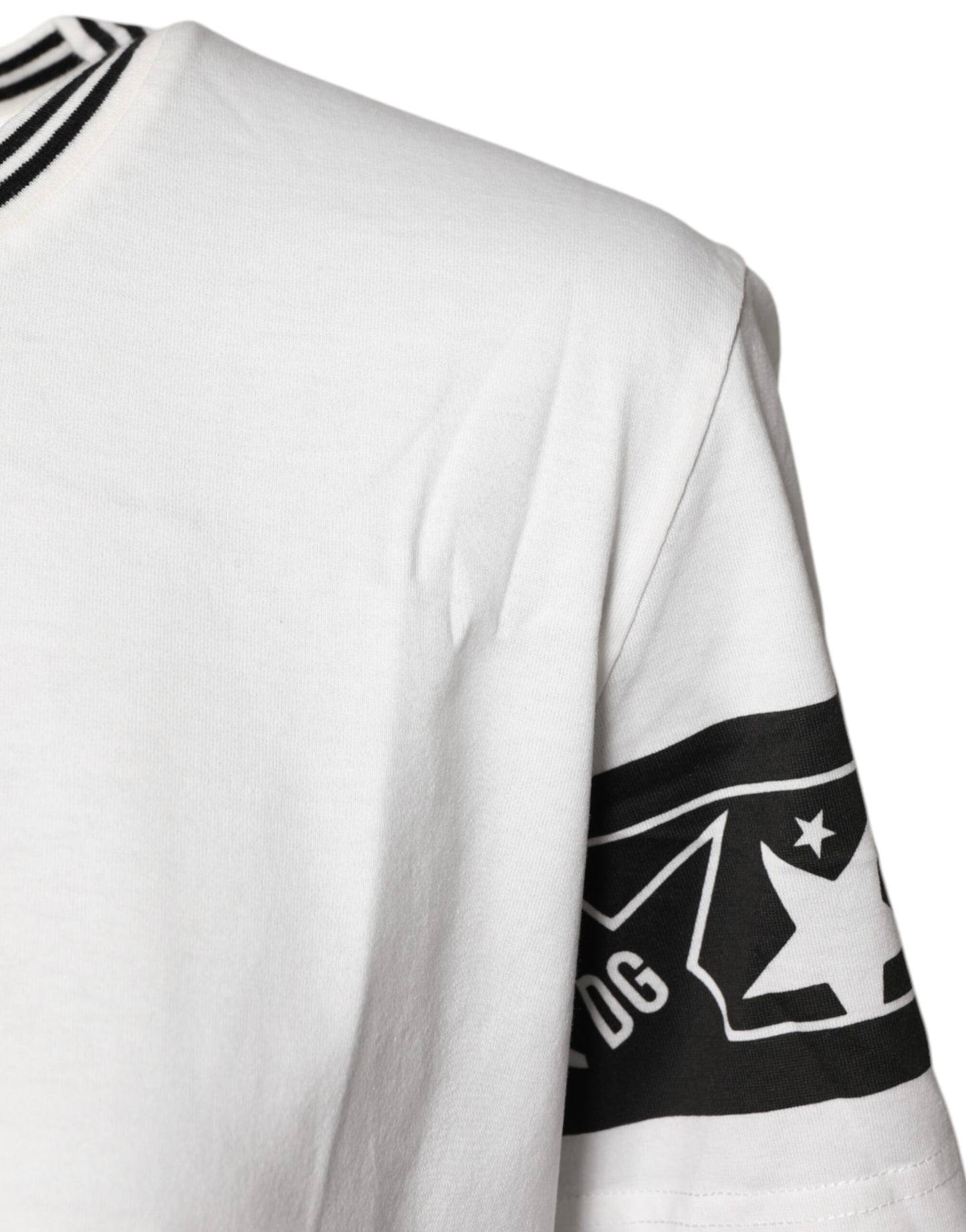 Camiseta de algodón de cuello redondo blanca #DGMillennials de Dolce & Gabbana