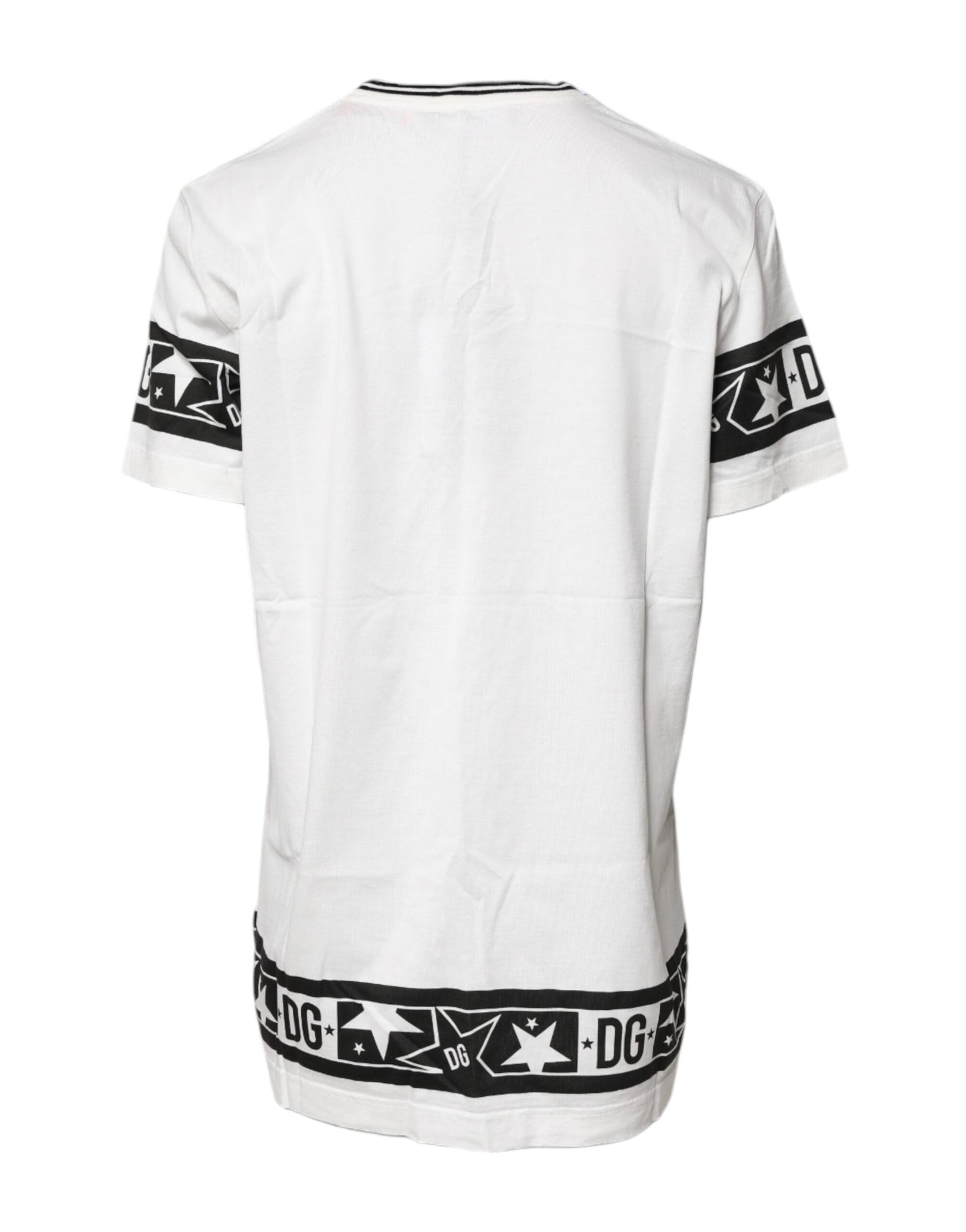 Camiseta de algodón de cuello redondo blanca #DGMillennials de Dolce & Gabbana