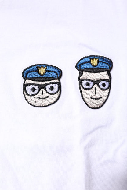 Camiseta de algodón con cuello redondo #DGFamily blanca de Dolce & Gabbana